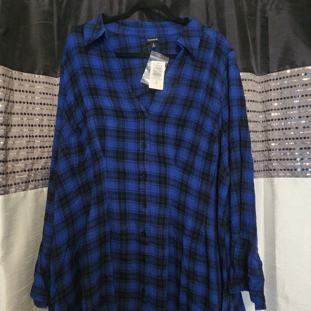 Mini Gauze Bell Sleeve Shirtdress